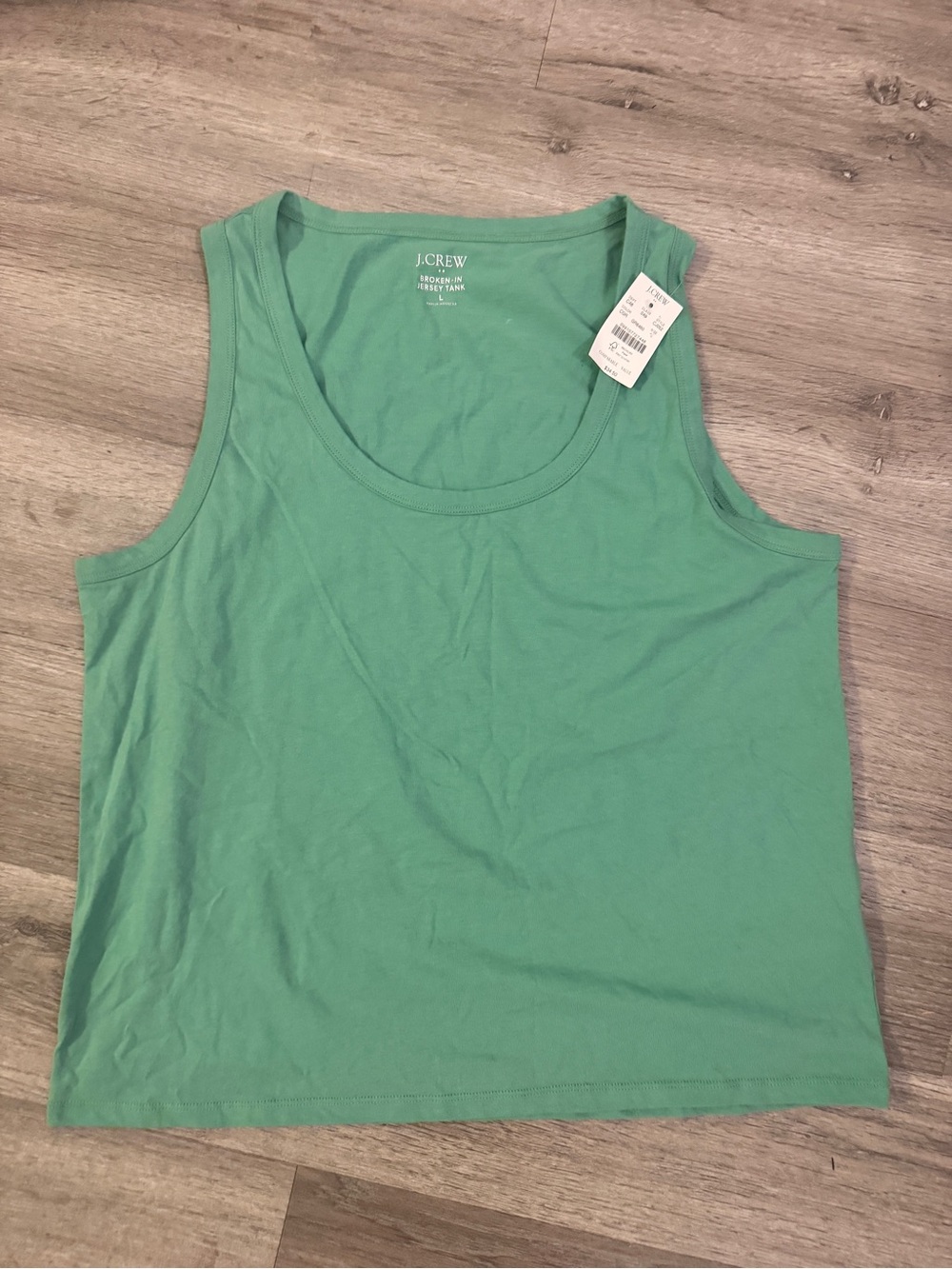 J.Crew Green Broken-In Jersey Tank